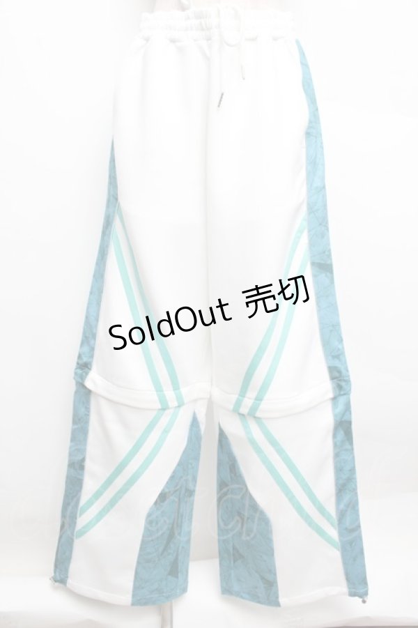 画像1: AdaNous / Guardian Jersey Bottom  白ｘグリーン S-25-12-23-046-PU-JA-HR-ZS (1)