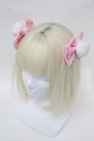 画像: Angelic Pretty / うさぎのしっぽコーム  ピンク S-25-12-23-051-AP-AC-HR-ZS