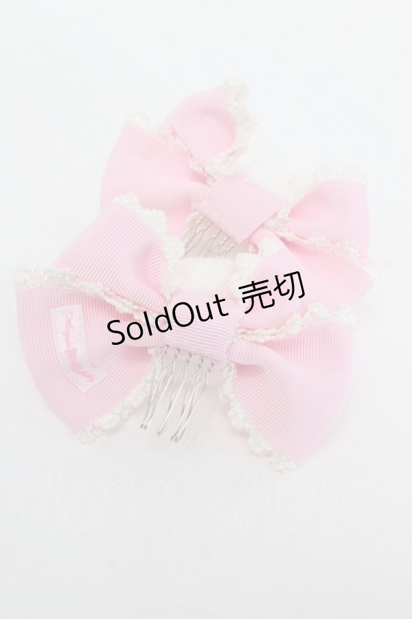 画像3: Angelic Pretty / うさぎのしっぽコーム  ピンク S-25-12-23-051-AP-AC-HR-ZS (3)