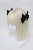 画像1: Angelic Pretty / Crownグログランリボンコーム  黒 S-25-12-23-054-AP-SK-HR-ZS (1)