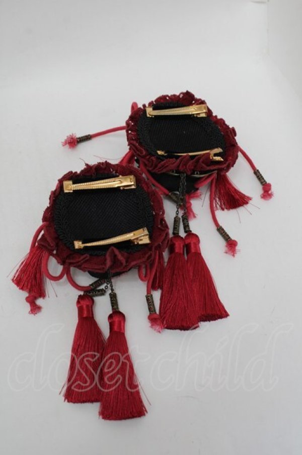 画像3: Ozz oneste / チャイナデザインクリップ  黒ｘ赤 S-25-12-23-055-OO-ZA-HR-ZS (3)