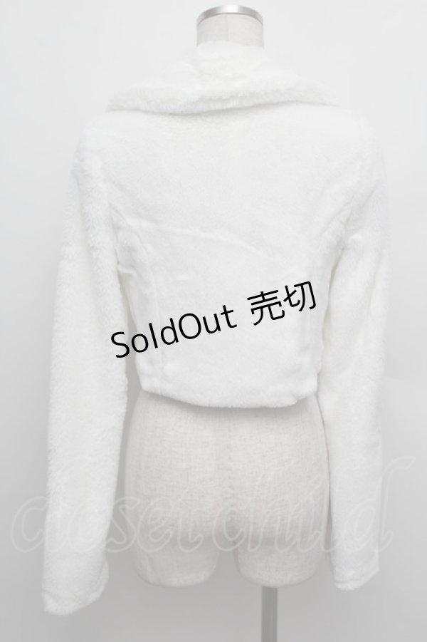 画像2: LIZ LISA / ファーボレロ  白 S-25-12-23-001-LO-TO-HR-ZS (2)