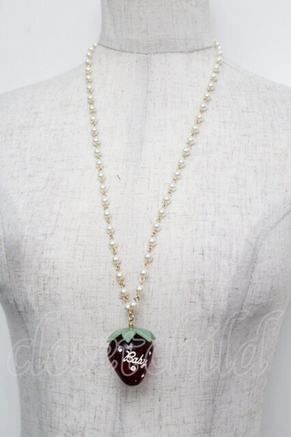 画像1: BABY,THE STARS SHINE BRIGHT / Strawberryネックレス  赤 S-25-12-23-060-BA-AC-HR-ZS (1)