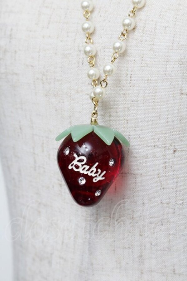 画像2: BABY,THE STARS SHINE BRIGHT / Strawberryネックレス  赤 S-25-12-23-060-BA-AC-HR-ZS (2)