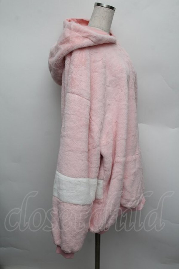 画像3: Amilige / クロスラインファージャケット  ピンクｘ白 S-25-12-23-006-PU-CO-HR-ZS (3)