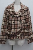 画像1: axes femme / ウールチェックジャケット  ベージュ S-25-12-23-008-AX-CO-HR-ZS (1)
