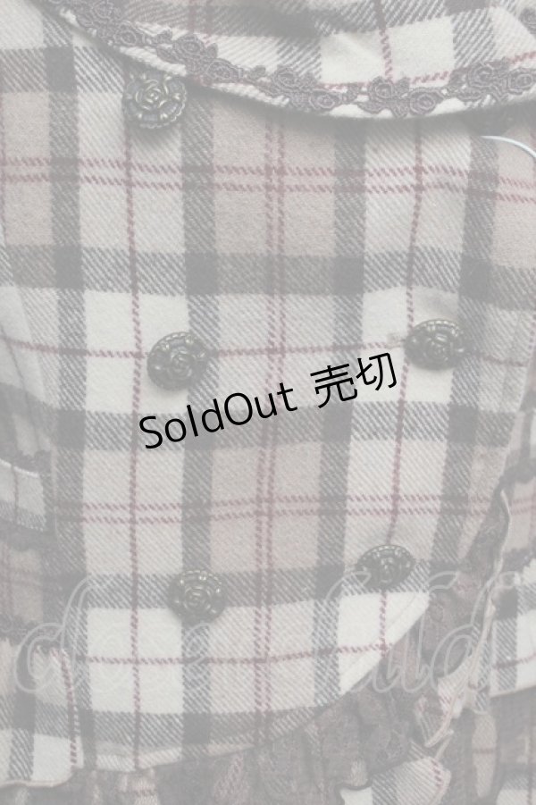 画像4: axes femme / ウールチェックジャケット  ベージュ S-25-12-23-008-AX-CO-HR-ZS (4)