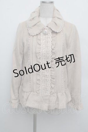 画像: axes femme / レースショートコート  ベージュ S-25-12-23-009-AX-JA-HR-ZS