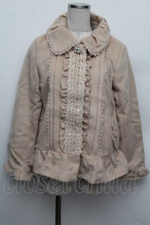 画像: axes femme / レースショートコート  ベージュ S-25-12-23-010-AX-JA-HR-ZS