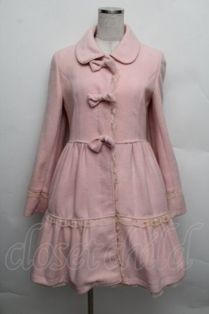 画像: LIZ LISA / 3つリボンコート  ピンク S-25-12-23-011-LO-BL-HR-ZS