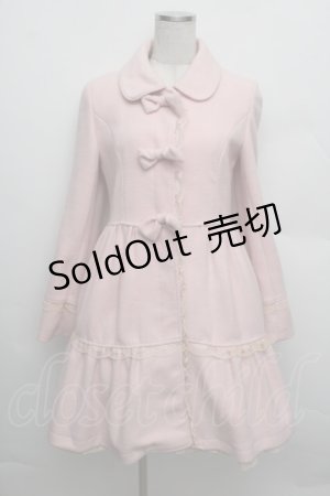 画像: LIZ LISA / 3つリボンコート  ピンク S-25-12-23-011-LO-BL-HR-ZS
