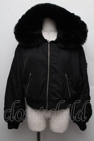 画像: EATME / フェイクファーブルゾン  黒 S-25-12-23-014-LO-JA-HR-ZS