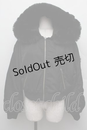 画像: EATME / フェイクファーブルゾン  黒 S-25-12-23-014-LO-JA-HR-ZS