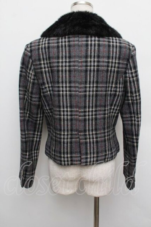 画像3: Jane Marple / ウールチェックジャケット  グレー S-25-12-23-015-JM-JA-AS-ZS (3)