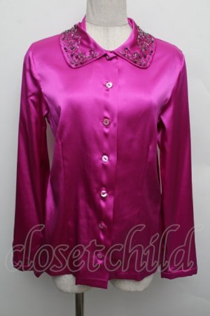 画像: Jane Marple Dans Le Salon / サテンシャツ  ピンク S-25-12-23-016-JM-PA-AS-ZS