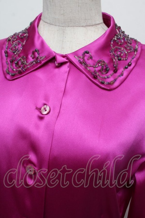 画像4: Jane Marple Dans Le Salon / サテンシャツ  ピンク S-25-12-23-016-JM-PA-AS-ZS (4)