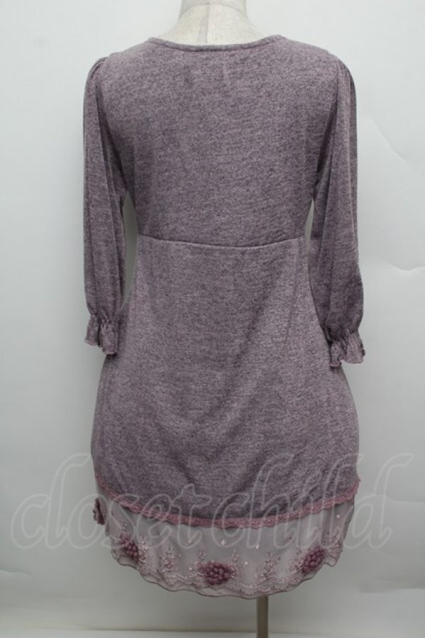 画像3: axes femme / 裾チュールチュニック  ラベンダー S-25-12-23-020-AX-TO-HR-ZS (3)