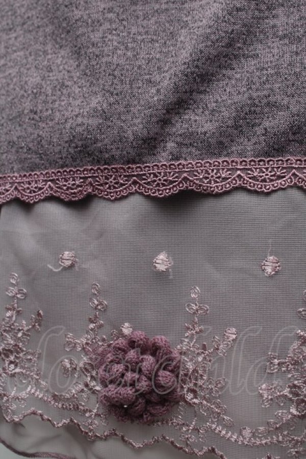 画像4: axes femme / 裾チュールチュニック  ラベンダー S-25-12-23-020-AX-TO-HR-ZS (4)