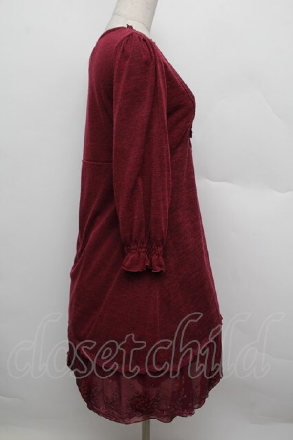 画像2: axes femme / 裾チュールチュニック  赤 S-25-12-23-021-AX-TO-HR-ZS (2)