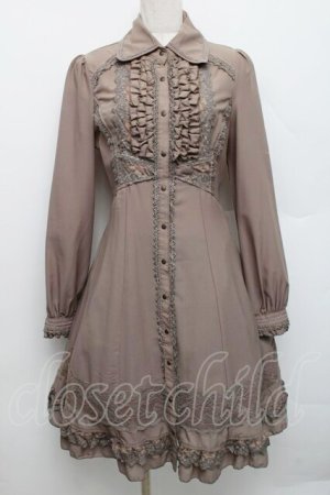 画像: Ozz oneste / シャツワンピース  カーキ S-25-12-23-025-OO-JA-AS-ZS