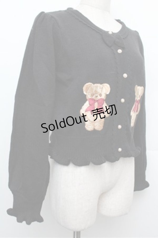 画像3: axes femme Kawaii / フラッフィベアニットカーデ  グリーン S-25-12-24-035-AX-TO-AS-ZS (3)