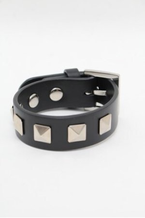 画像: Jane Marple / スタッズレザーブレスレット  黒 S-25-12-24-004-JM-AC-HR-ZS