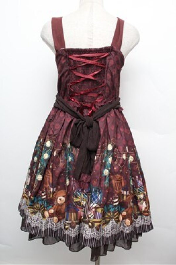 画像2: axes femme kawaii / キャロルナイトワンピース  ワイン S-25-12-24-042-AX-OP-AS-ZS (2)