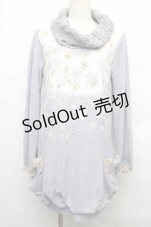 画像: axes femme / 雪の結晶プリントチュニ  ラベンダー S-25-12-24-048-AX-OP-HR-ZS