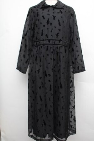 画像: Jane Marple / Queen Aliceリボントリムドレス  黒 S-25-12-24-049-JM-OP-HR-ZS