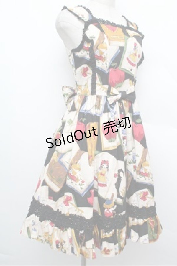 画像3: Innocent World / ドワーフストーリージャンパースカート  黒 S-25-12-24-050-IW-OP-AS-ZS (3)