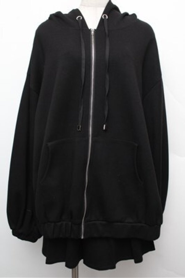 画像1: Bubbles / ルーズパーカープリーツセットアップ  黒 S-25-12-24-051-CA-OP-AS-ZS (1)