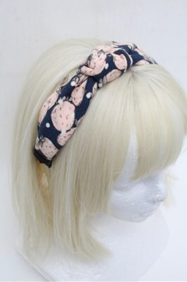 画像2: Franche Lippee / ごろごろいちご柄リボンヘアバンド   S-25-12-24-005-LO-ZA-HR-ZS (2)