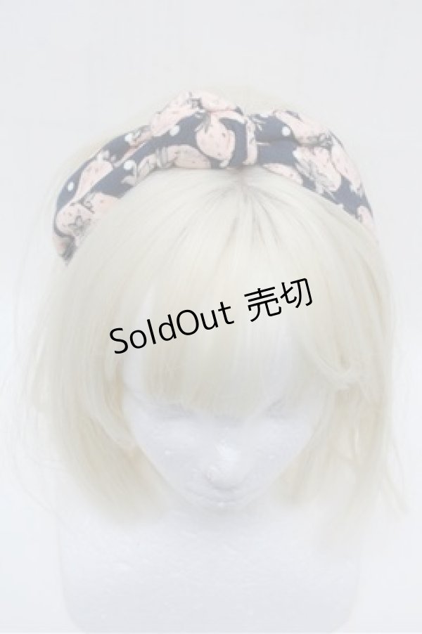 画像3: Franche Lippee / ごろごろいちご柄リボンヘアバンド   S-25-12-24-005-LO-ZA-HR-ZS (3)