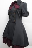 画像5: ATELIER BOZ //メイファススカート付ジャケットワンピース  黒×ワイン S-25-12-24-056-EL-OP-TK-ZS (5)