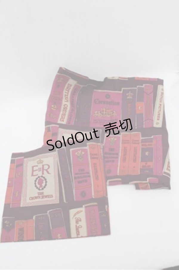 画像1: Jane Marple / Royal libraryダブルスカーフ  バーガンディー S-25-12-24-007-JM-ZA-HR-ZS (1)