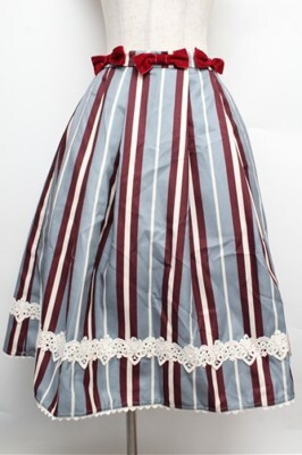 画像1: axes femme kawaii / レジメンスカート  グレー S-25-12-24-064-AX-SK-HR-ZS (1)