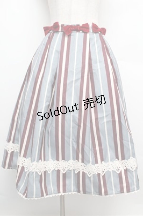 画像1: axes femme Kawaii / レジメンスカート  グレー S-25-12-24-064-AX-SK-HR-ZS (1)