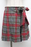 画像1: Secret Honey / チェックウールスカート  グレーｘ赤ｘ黄色 S-25-12-24-065-CA-SK-HR-ZS (1)