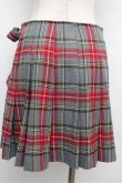 画像2: Secret Honey / チェックウールスカート  グレーｘ赤ｘ黄色 S-25-12-24-065-CA-SK-HR-ZS (2)