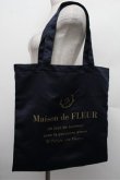 画像1: Maison de FLEUR / ロゴプリントトートバッグ  ネイビー S-25-12-24-009-LO-BG-HR-ZS (1)