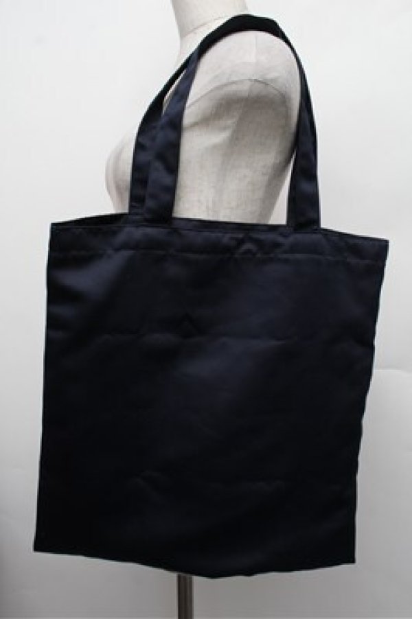 画像2: Maison de FLEUR / ロゴプリントトートバッグ  ネイビー S-25-12-24-009-LO-BG-HR-ZS (2)