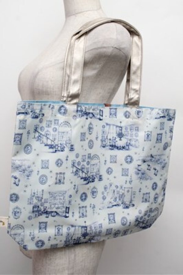 画像2: Franche Lippee / リバーシブルバッグ  サックス S-25-12-24-010-LO-BG-HR-ZS (2)