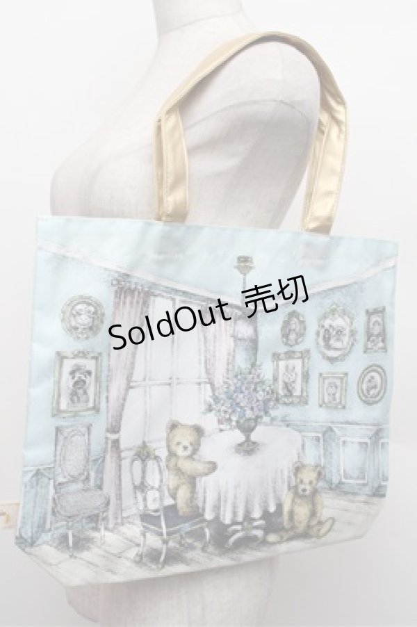 画像1: Franche Lippee / L.M Living roomトートバッグ  サックスｘオフ S-25-12-24-011-LO-BG-HR-ZS (1)