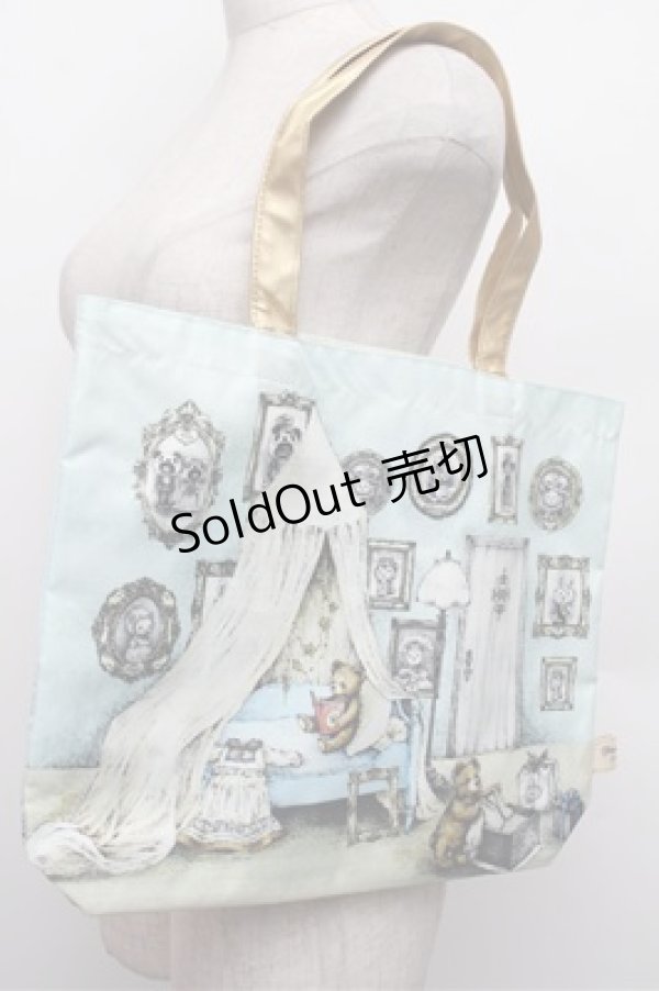 画像2: Franche Lippee / L.M Living roomトートバッグ  サックスｘオフ S-25-12-24-011-LO-BG-HR-ZS (2)