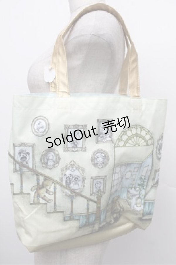 画像4: Franche Lippee / L.M Living roomトートバッグ  サックスｘオフ S-25-12-24-011-LO-BG-HR-ZS (4)