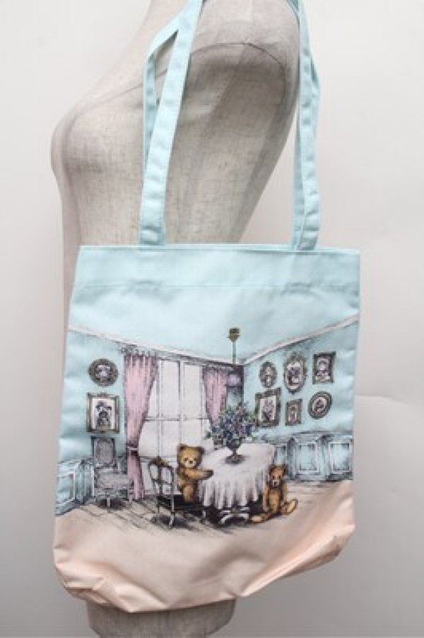 画像1: Franche Lippee / L.M Living roomトートバッグ  サックスｘオフ S-25-12-24-012-LO-BG-HR-ZS (1)