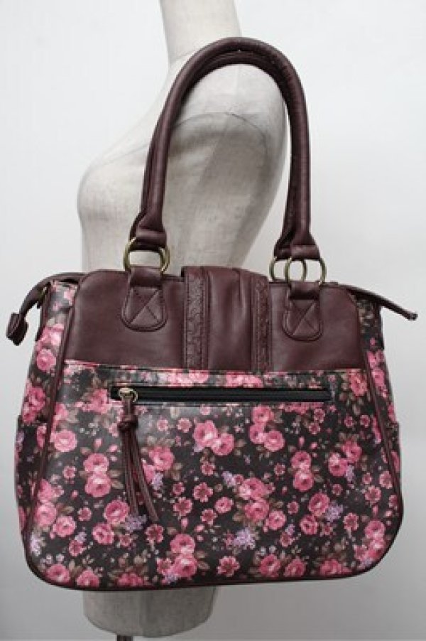 画像2: axes femme / ロマンティックローズボストン  ブラウンｘピンク S-25-12-24-016-AX-BG-HR-ZS (2)