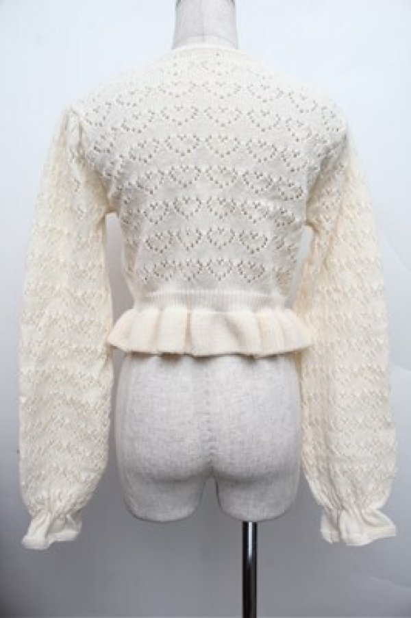 画像2: axes femme kawaii / クマブローチニットボレロ  オフ S-25-12-24-022-AX-TO-AS-ZS (2)