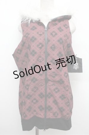 画像: PUTUMAYO / にゃんころりコラボパーカー  ワインｘ黒 S-25-12-24-023-PT-TO-HR-ZS