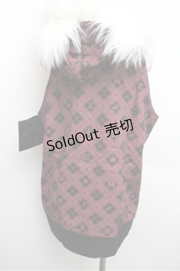 画像2: PUTUMAYO / にゃんころりコラボパーカー  ワインｘ黒 S-25-12-24-023-PT-TO-HR-ZS (2)